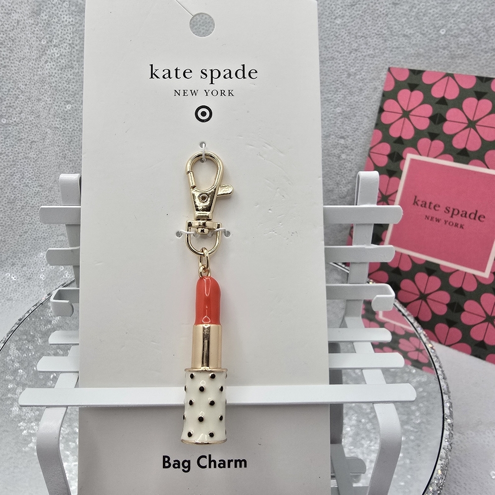 Lipstick Bag Charm Key Chain Kate Spade x Target Spring Party Limited Edition - Picture 7 of 9